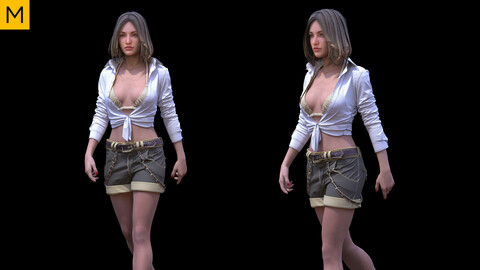 Womens clothing. Avatar genesis 8 Female. Marvelous Designer, Clo3d project + OBJ/FBX files (21)