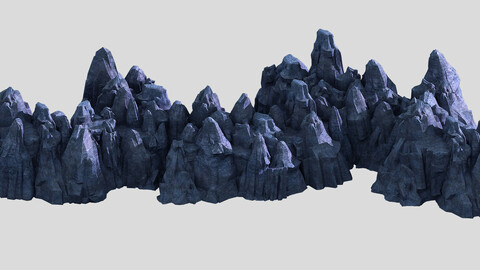3D illustration - Cliff Stones 03