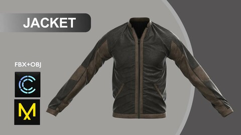 Man Jacket II. Marvelous Designer/Clo3d project + OBJ + FBX