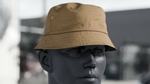 Realistic 3D model of Men's Hat 2