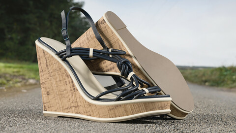 Realistic 3D model of Women's Shoes 15