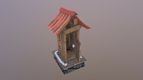 Toilet Hut 3D Model