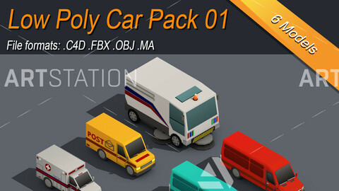 Low Poly Car Pack 01 Isometric Icon