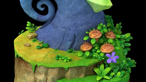 Disney main city - deformed stone 02