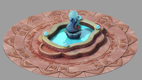 Disney main city - fountain 02