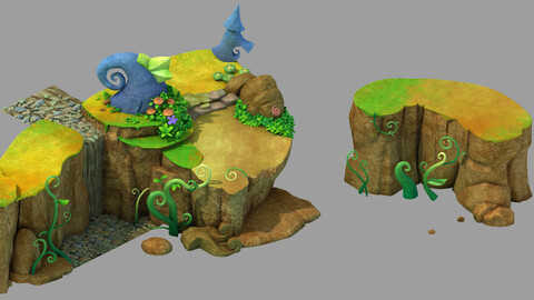 Disney main city - Cliffs 02