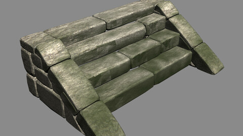 Blacksmith shop - stone ladder 01