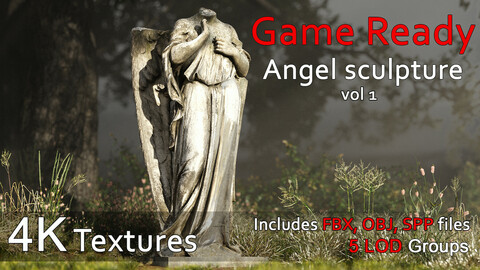 Angel sculpture Vol_1 / Game ready
