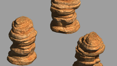 Desert - Mountain - Wind Stone 04