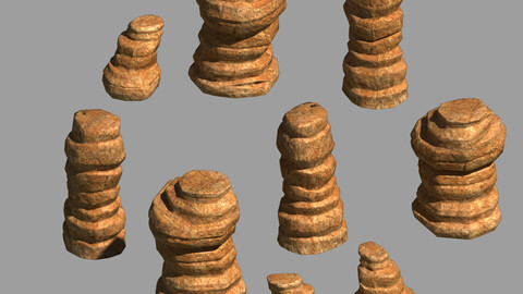 Desert - Mountain - Wind Stone 05