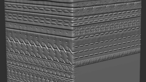 22 Stitch brushes for Zbrush