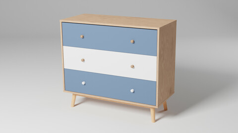 MESAM 3 Drawer Chest brown