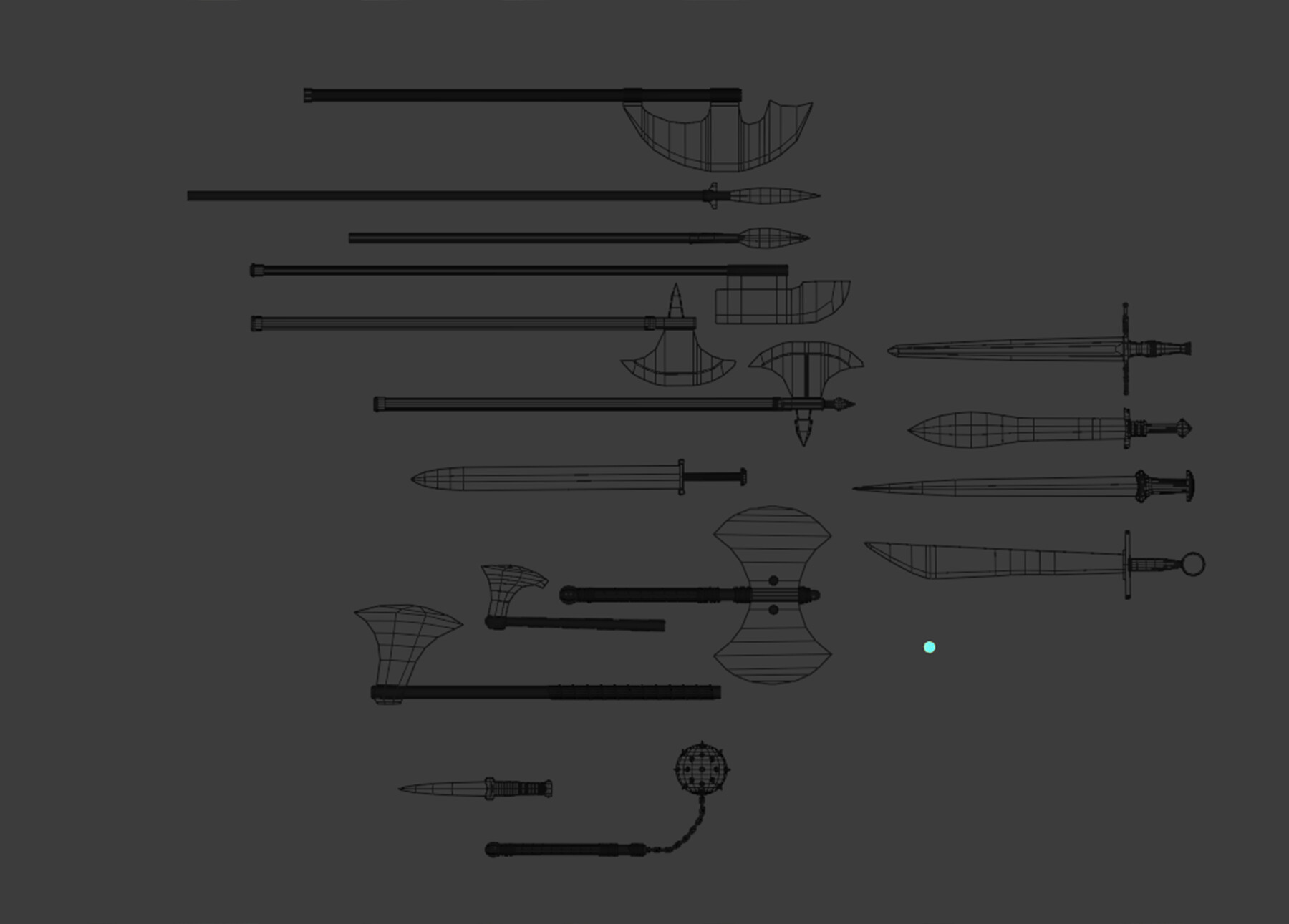 ArtStation - Types of low-poly weapons 3D model | Game Assets