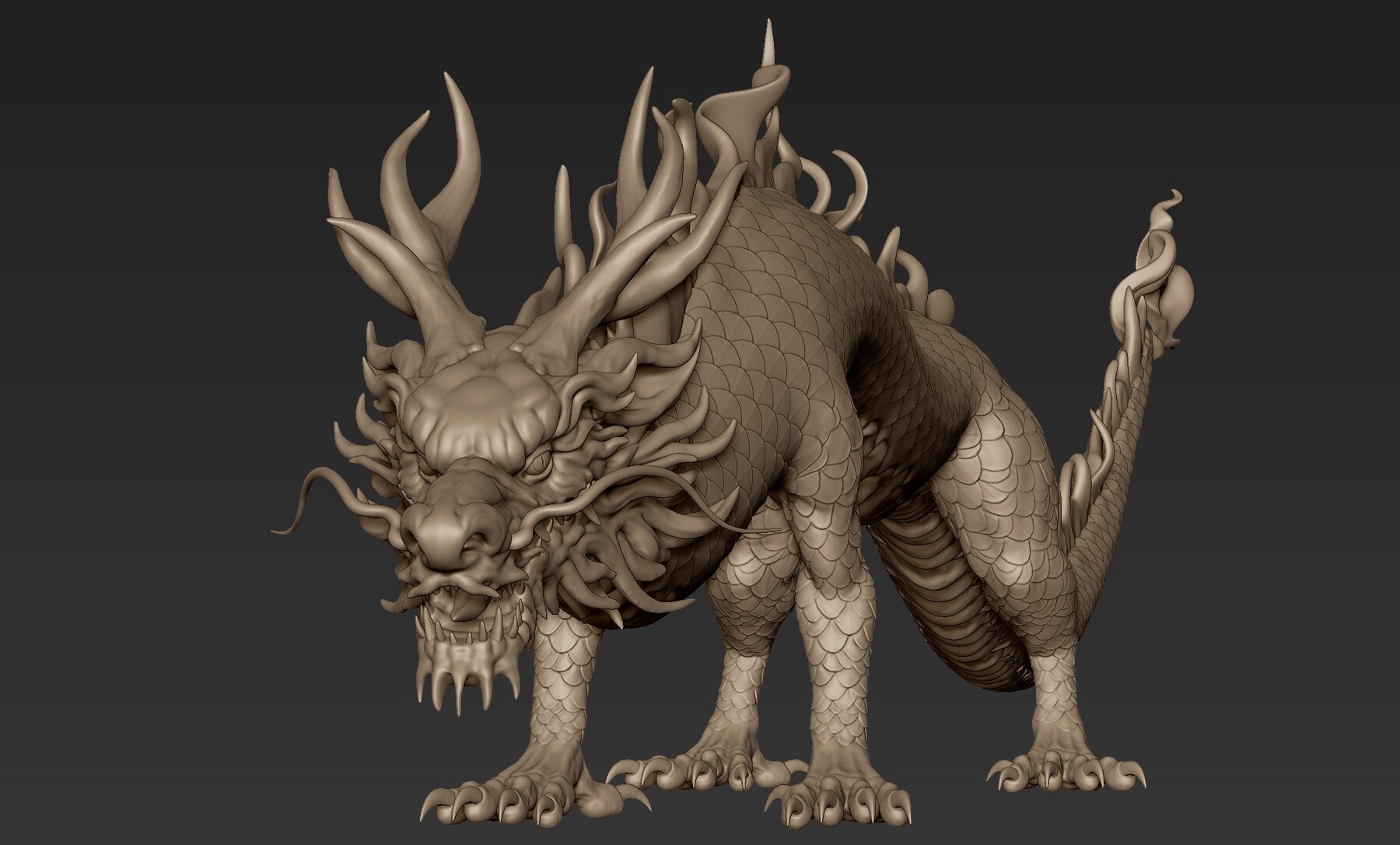 ArtStation - 3D Model - Chinese Dragon - Downloadable