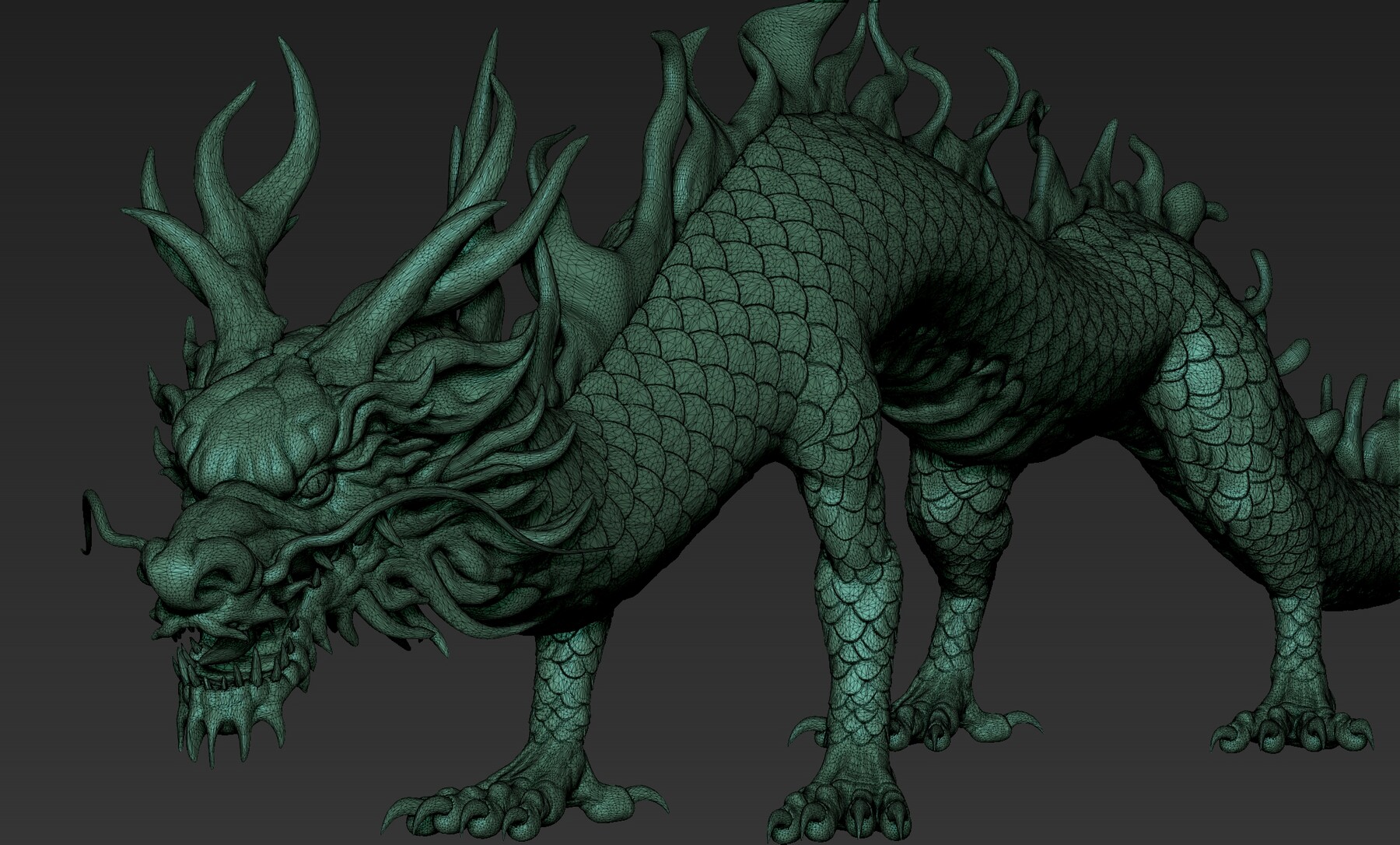 ArtStation - 3D Model - Chinese Dragon - Downloadable