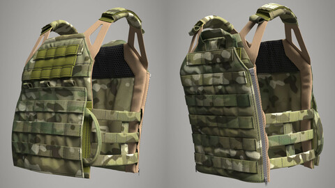 Military Bulletproof Plate Carrier Vest Crye Precision JPC 2.0 (Marvelous Designer / Clo 3D project)