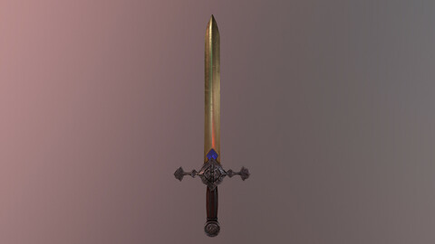 Golden Sword 3D Model