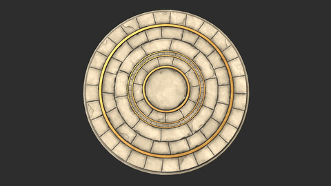 Stylized Stone Floor Circle