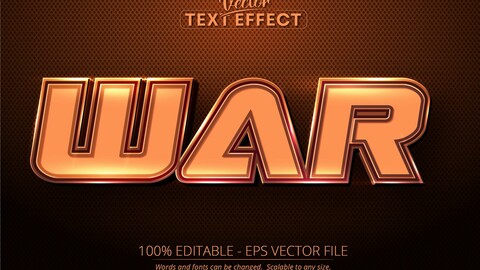 War text, brown color style editable text effect