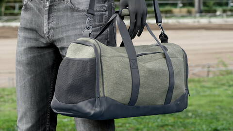 Realistic 3D model of Men's Bag 4
