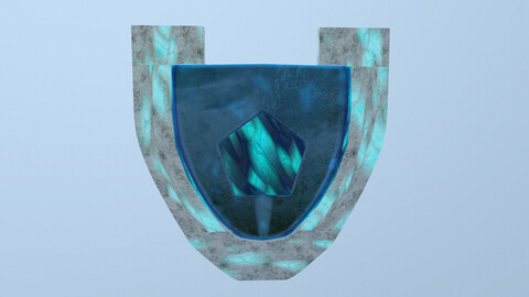 Crystal Shield 3D Model free