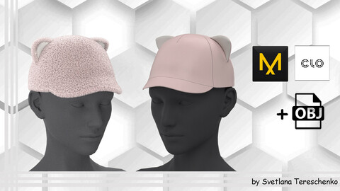 Women's accessory. Cap with ears