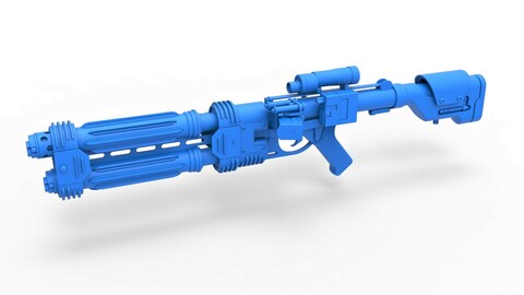Cosplay 3D printable Shore trooper Blaster E-22 from the movie Star Wars Rogue One 2016