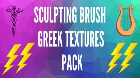 Sculpting Alpha Brush Textures Pack 3: Greek