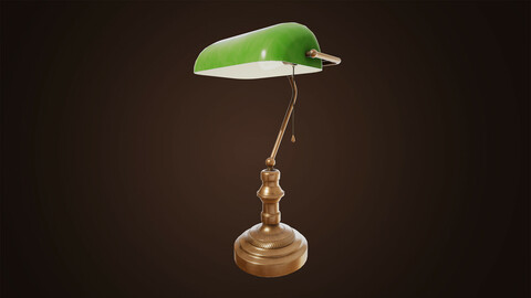 Realistic Vintage Desk Lamp