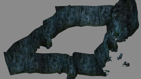 Mountain interior - cave wall 02