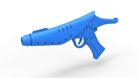 Cosplay 3D printable Alderaan blaster pistol from the movie Star Wars Revenge of the Sith