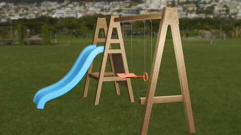 PLAYGROUND SLIDE AND SWING PACK