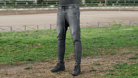 Realistic 3D model of Men's Jeans 2