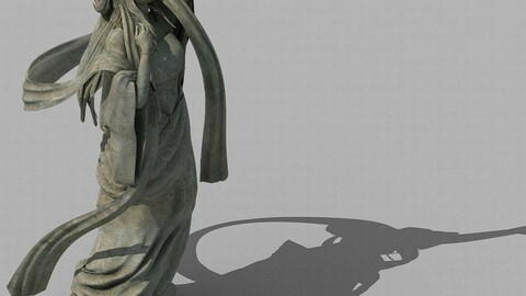Stone sculpture - fairy flying sculpture