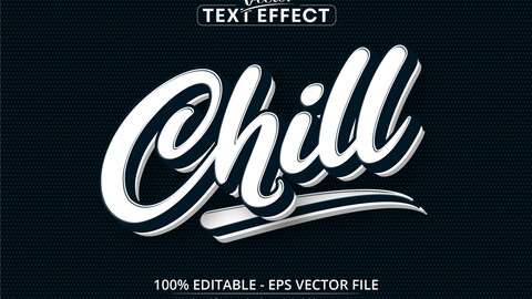 Chill text, minimalistic style editable text effect