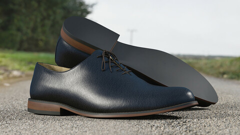 Realistic 3D model of Men's Shoes 12