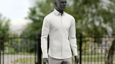 Realistic 3D model of Men's Shirt 4