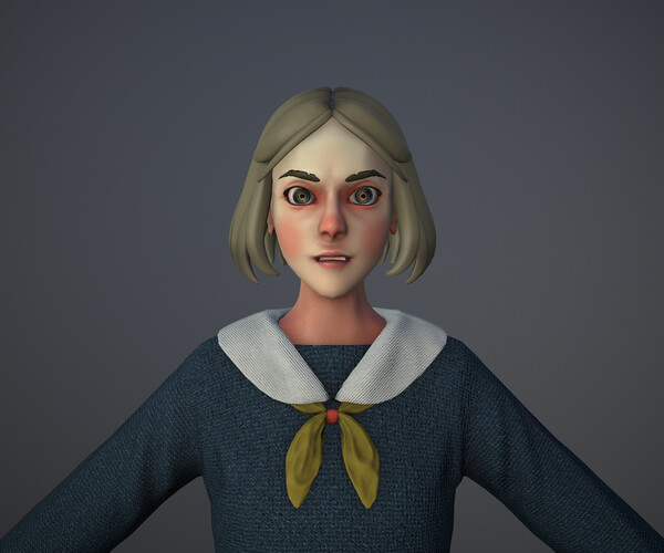 ArtStation Roller skate girl Game Assets