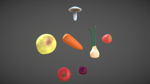 Lowpoly food