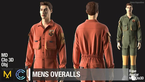 Men's overalls / Marvelous Designer / Clo 3D project + obj