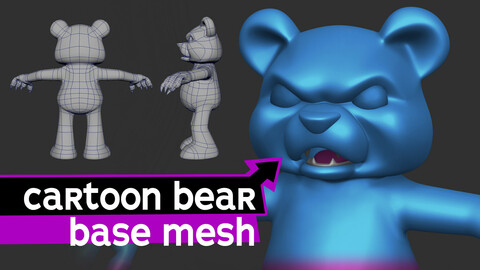 Cartoon Bear Base Mesh