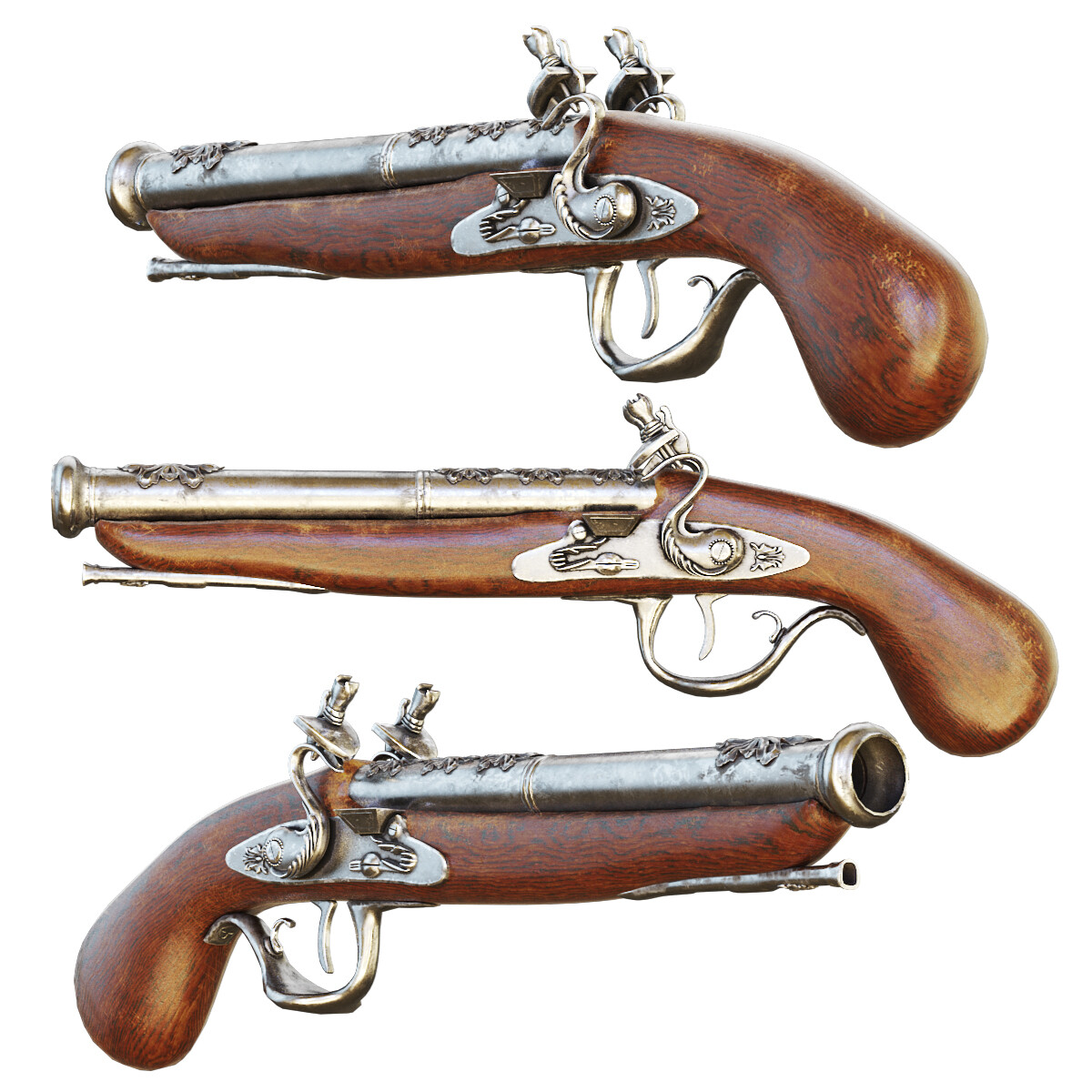 ArtStation Ancient musket pistol Resources