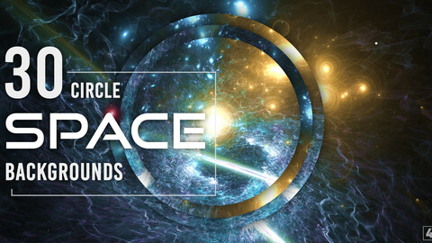 30 Abstract Circle Space Backgrounds - Vol. 2