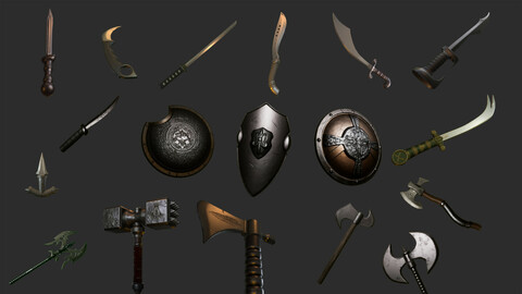 Stylized Medieval Weapon Pack _ UE4