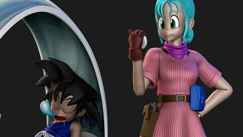 Goku - Bulma - Dragonball - 3D Print