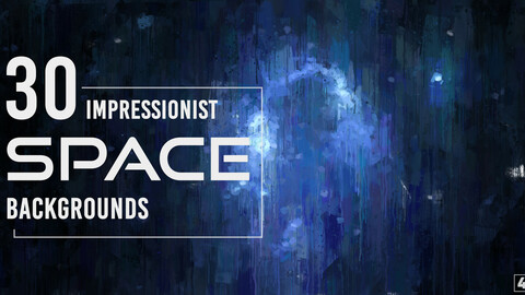 30 Impressionist Space Backgrounds - Vol. 1