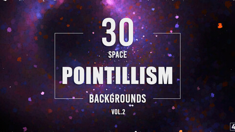 30 Pointillism Space Backgrounds - Vol. 2