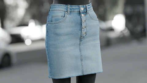 Realistic 3D model of Skirt 3