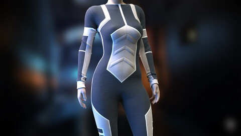 Female Sci-Fi suit .Marvelous Designer , Clo3D