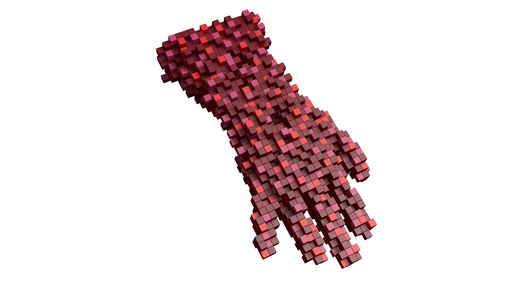 Human hand made from voxels - Stock Image - F012/9459 - Science Photo  Library